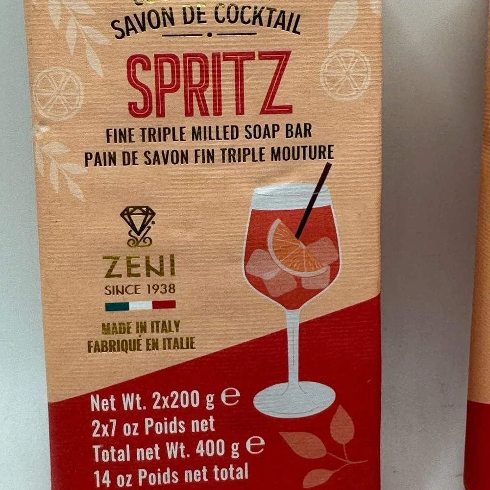 Zeni‎ Spritz Cocktail Soap Set of 2 NEW
